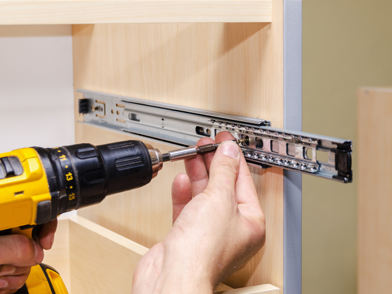 Assembling of furniture closeup